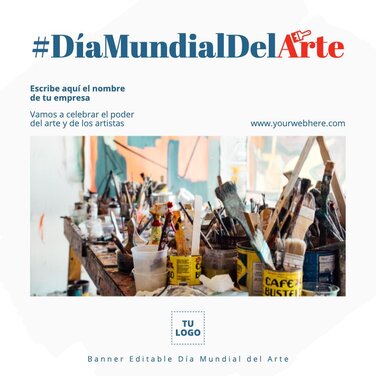 Edita un banner del Día del Arte