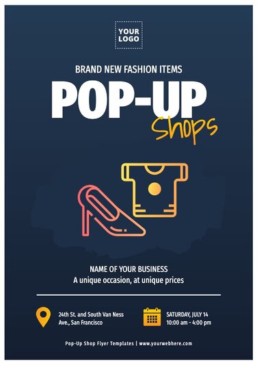 Edit Pop Up sale flyer