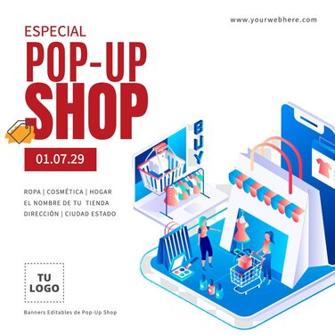 Edita un banner de Pop Up Shop