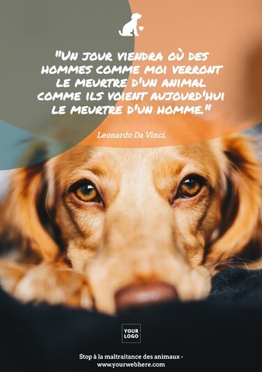 Modifier une affiche Stop aux abus envers les animaux