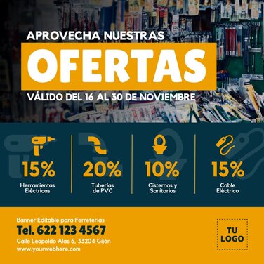 Edita un banner para Ferretería