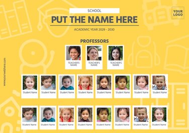 Customize free school class photo templates