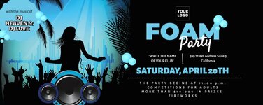 Edit a Foam Party banner