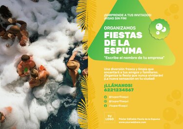 Edita un banner de Fiesta de la Espuma