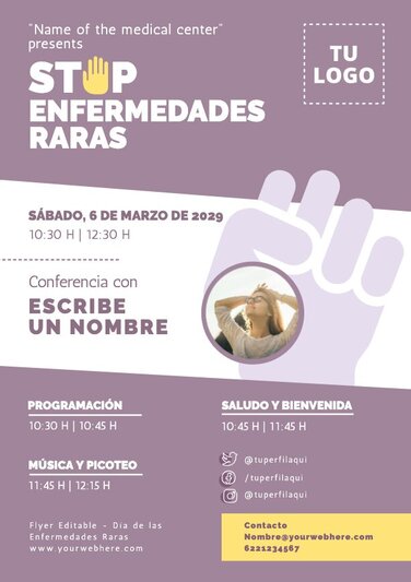 Edita un flyer sobre Enfermedades Raras