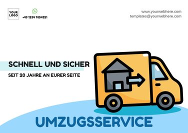 Bearbeite eine Vorlage für Umzugsunternehmen