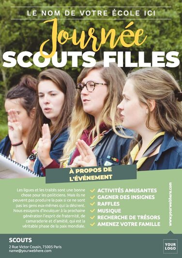 Modifier une affiche de recrutement Scout