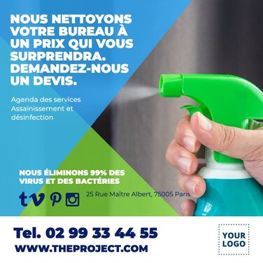 Modifier une affiche de lutte antiparasitaire