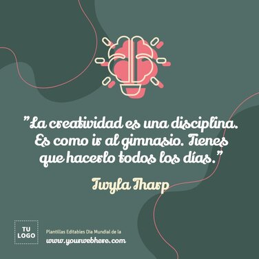 Edita un flyer sobre Creatividad