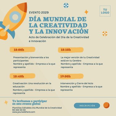 Edita un flyer sobre Creatividad