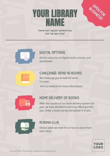 Library Poster Templates to Customize Online