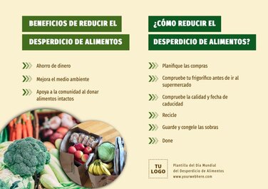 Pósters para reducir el Desperdicio de Alimentos