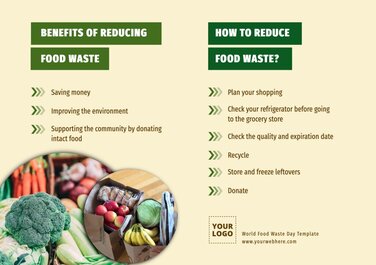 Edit a Food Waste flyer