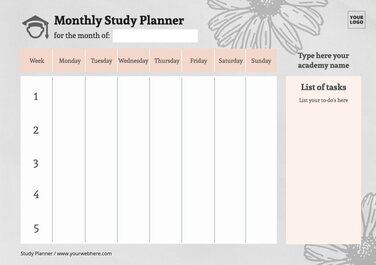 Edita un planner mensual