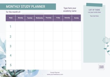 Modifier un planificateur mensuel