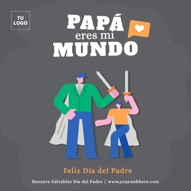 Diseña banners del Día del Padre con plantillas online