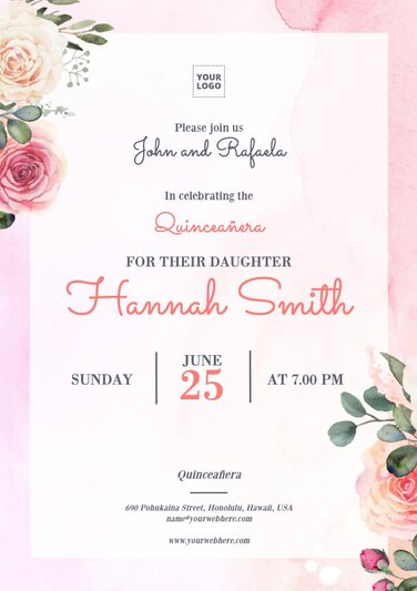 Free Quinceañera Invitation Templates