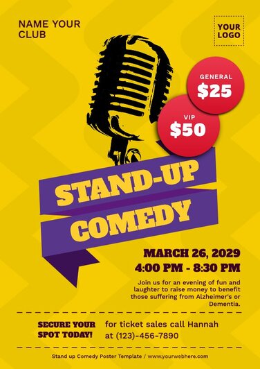 Edit a Stand Up flyer