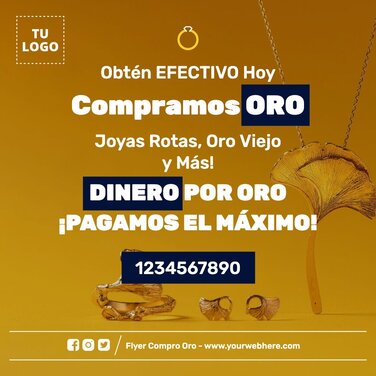 Edita un flyer de Oro