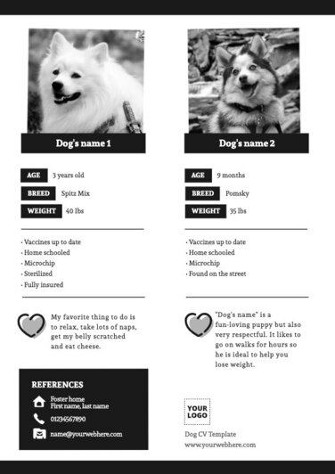 Edit a Dog Resume