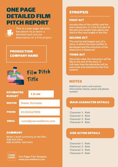 Edit a One Pager format