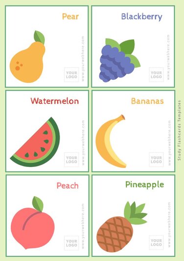 Editable Flashcard Templates for School