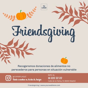 Edita un banner de Friendsgiving