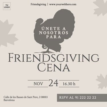 Edita un banner de Friendsgiving