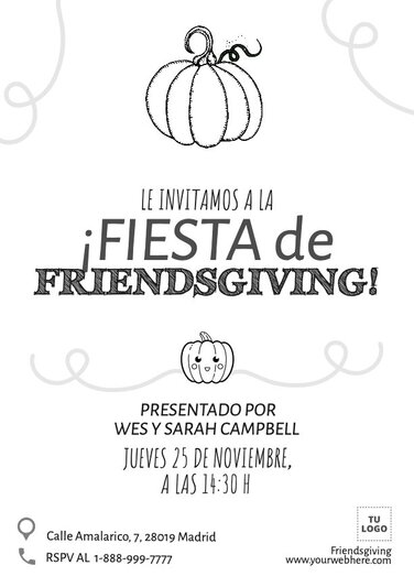 Edita un banner de Friendsgiving