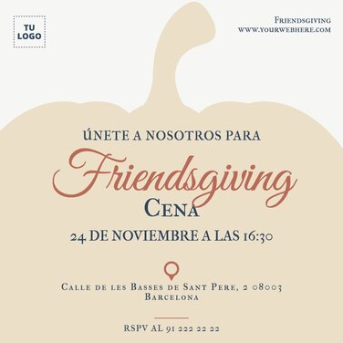 Edita un banner de Friendsgiving