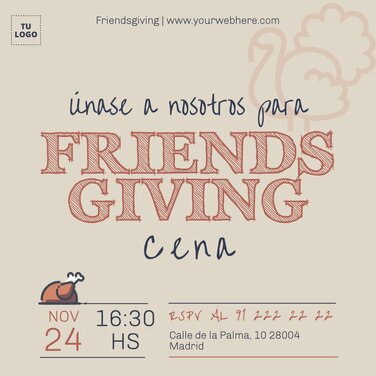 Edita un banner de Friendsgiving