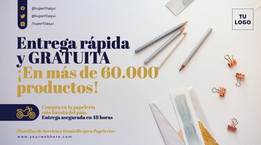 Edita un flyer de Papelería
