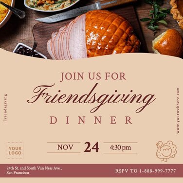Design Friendsgiving Invitation Templates Online