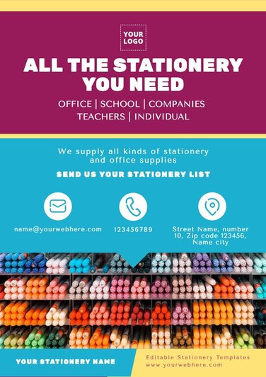 Edit a Stationery flyer