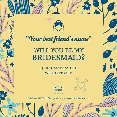 Edit Bridesmaid cards