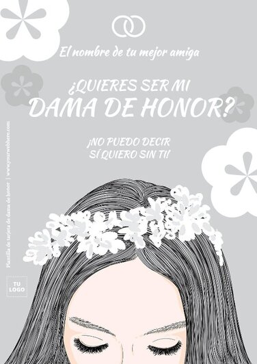 Edita una tarjeta de Dama de Honor