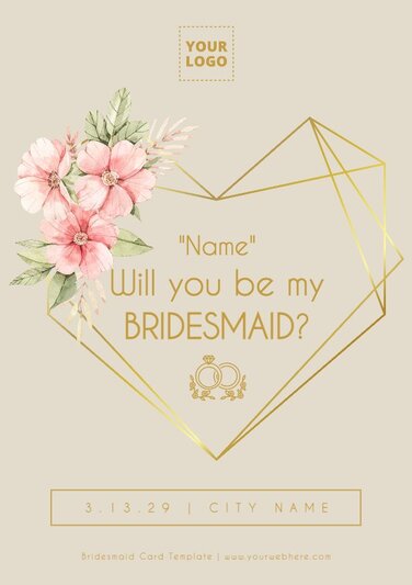Make Free Bridesmaid Proposal Cards