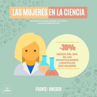 Edita un folleto de Mujeres Científicas