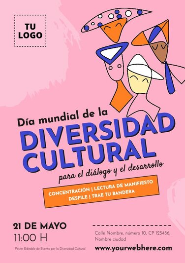 Plantillas Del Día De La Diversidad Cultural Editables Online