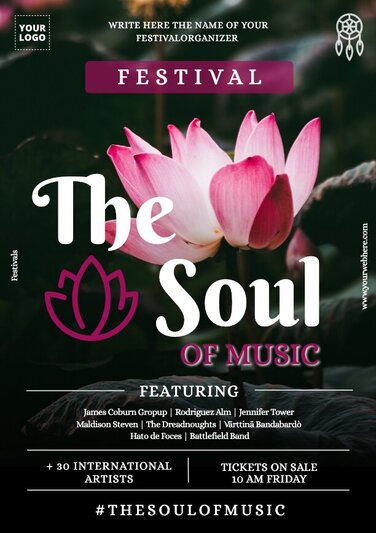 Edit a festival lineup poster