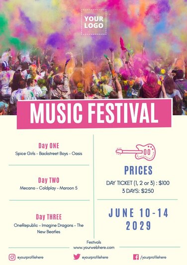 Edit a festival lineup poster