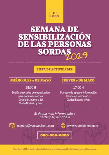 Edita un flyer del Día de la Sordera