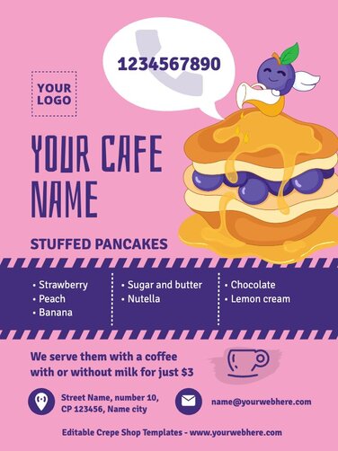 Edit a Crepe Shop banner