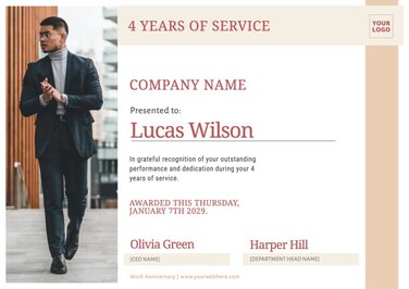 Edit a Work Anniversary flyer