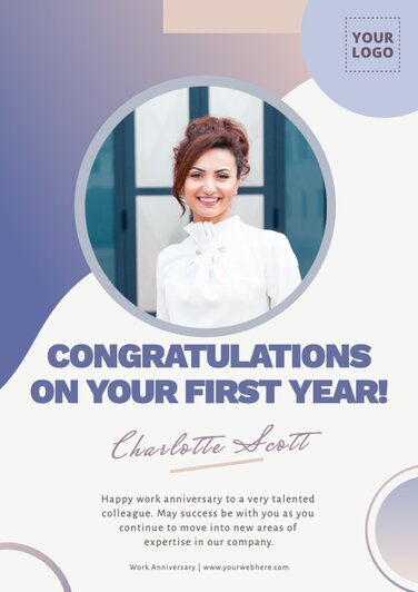 Edit a Work Anniversary flyer