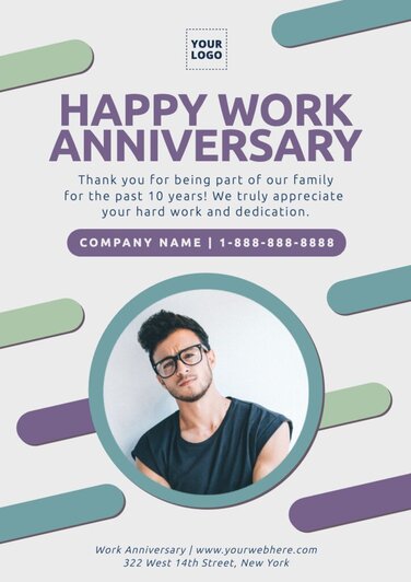 Edit a Work Anniversary flyer