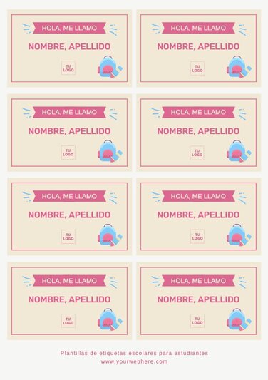 Crea Etiquetas para Nombres de Alumnos gratis
