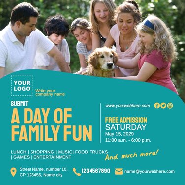 Edit a Day of Families flyer