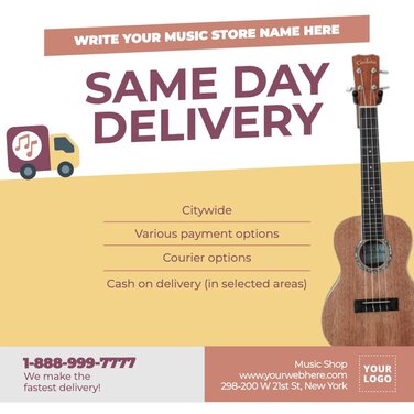 Edit a Music Store template