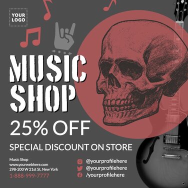 Edit a Music Store template